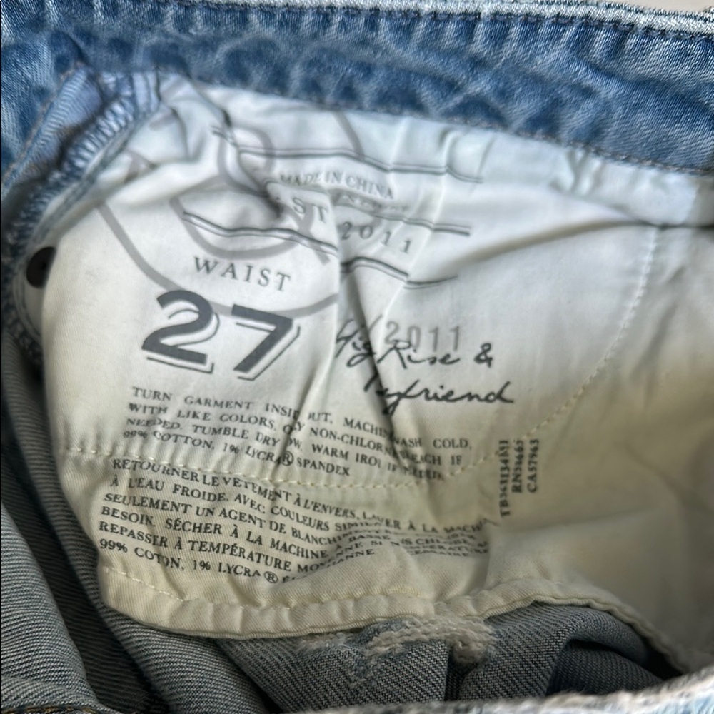Treasure & Bond Distressed Light Blue Denim Shorts - Picture 3 of 10